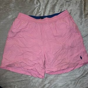 Pink men’s polo swim trunks